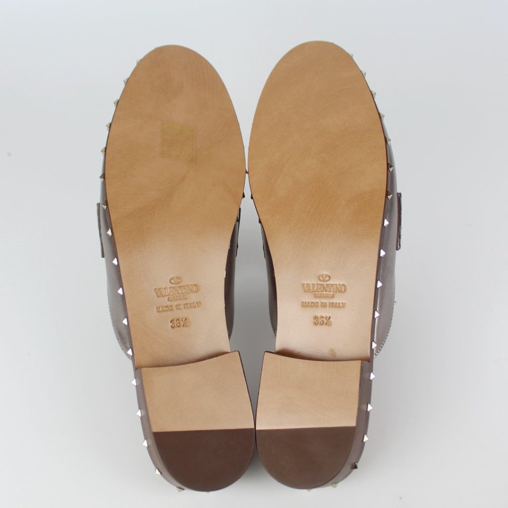 NEW VALENTINO GARAVANI Soul Rockstud Leather Flat/ Mule, EU 36.5 - Picture 14 of 16